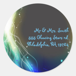 Glows Neon Stars Bat Mitzvah Retern Sticker Siegel