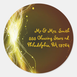 Glows Neon Stars Bat Mitzvah Retern Sticker Siegel