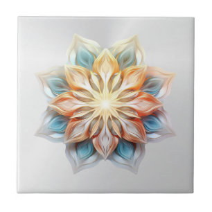 Glows Pastel Colors Mandala Fliese