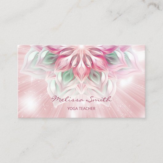Glows PInk Mandala Visitenkarte (Vorderseite)