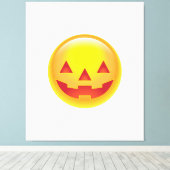 Glows Pumpkin Emoji Leinwanddruck (Insitu (Holzboden))