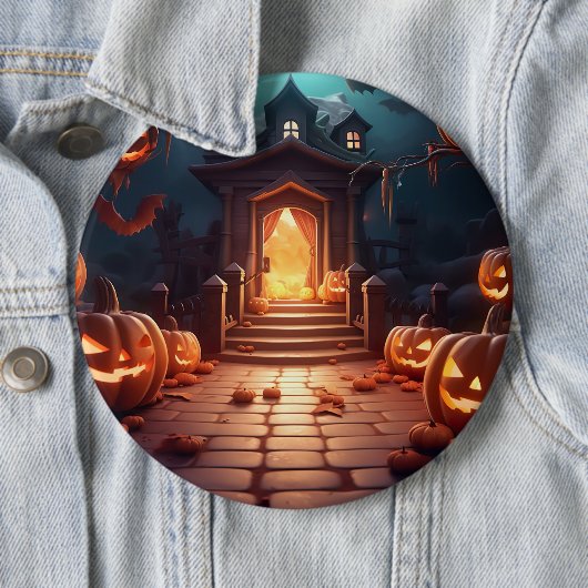 Glows Pumpkin Halloween Button (Beispiel)