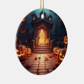 Glows Pumpkin Halloween Keramik Ornament (Rechts)