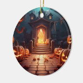Glows Pumpkin Halloween Keramik Ornament (Links)