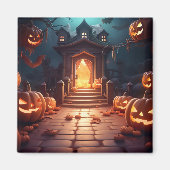 Glows Pumpkin Halloween Magnet (Vorne)