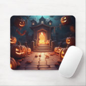 Glows Pumpkin Halloween Mousepad (Mit Mouse)