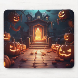 Glows Pumpkin Halloween Mousepad