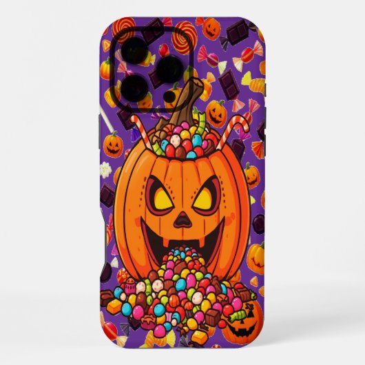 Glows Pumpkin Halloween Phone Case iPhone Hülle (Rückseite)