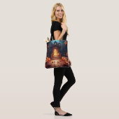 Glows Pumpkin Halloween Tasche (Am Model)