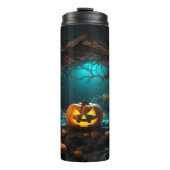 Glows Pumpkin Halloween Thermosbecher (Vorderseite)