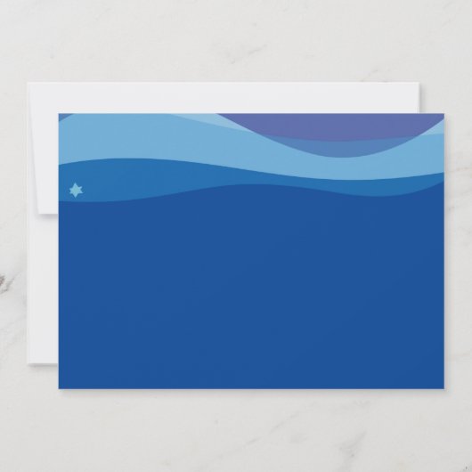 Glows Stars Bar Bat Mitzvah Einladung (Rückseite)