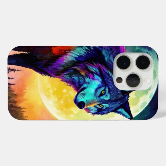 Glows Wolf Case-Mate iPhone Hülle (Rückseite (Horizontal))
