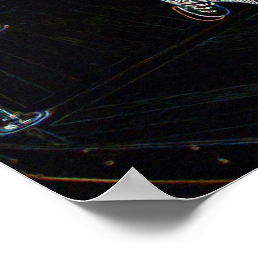 Glows Zebra Poster (Ecke)