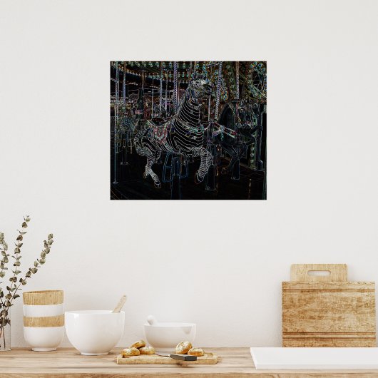 Glows Zebra Poster (Küche)