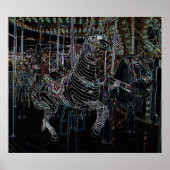 Glows Zebra Poster (Vorne)