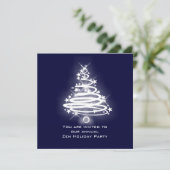 Glows Zen Weihnachtsbaum Einladung (Stehend Vorderseite)