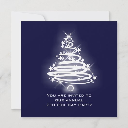 Glows Zen Weihnachtsbaum Einladung (Vorderseite)