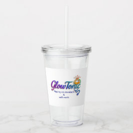 GlowTonic: Glow On The Go Plastic Tumbler - 16oz Acryltrinkbecher