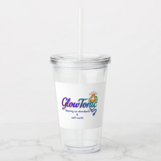GlowTonic: Glow On The Go Plastic Tumbler - 16oz Acryltrinkbecher