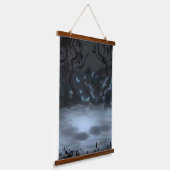 Glowy Clearing Wandteppich Mit Holzrahmen (Gewinkelt)