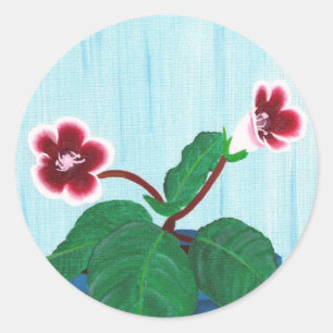 Gloxinia African Violet Blume Stickers