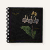 Gloxinia Black Notebook Notizblock (Vorderseite)