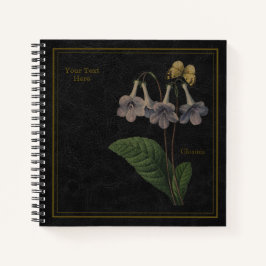 Gloxinia Black Notebook Notizblock