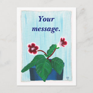 Gloxinia-Blume, Ihre Nachricht, Postkarten