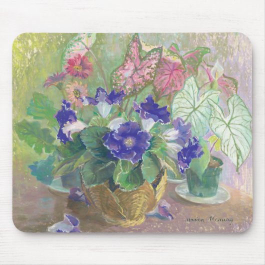 Gloxinia-Blumen-Mausunterlage Mousepad (Vorne)