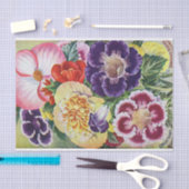 Gloxinias und Begonias Vintages Papiertücher Seidenpapier (Handwerk)