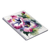Gloxinie - Aquarellblumen Notizblock (Rechte Seite)