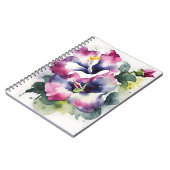 Gloxinie - Aquarellblumen Notizblock (Linke Seite)
