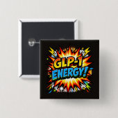 GLP-1 Energie Comic Pop Art Button (Vorne & Hinten)
