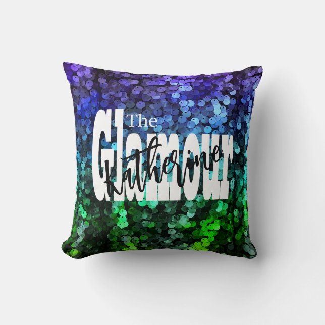 Glttering Sequin Throw Kissen (Vorderseite)