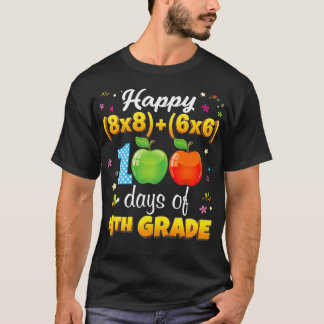 Glück 100 Tage 4. Klasse 100 Tage Mathematik Forme T-Shirt