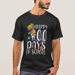 Glück 100 Tage der Astronautenflugzeuge der Schule T-Shirt