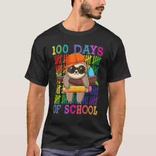 Glück 100 Tage der Schule Niedlichen Faultier Glüc T-Shirt