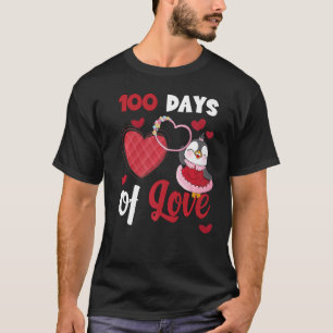 Glück 100 Tage Schule 100 Tage Liebe Niedlich Stif T-Shirt