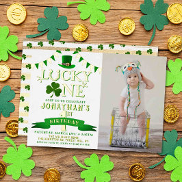 Glück 1 Foto 1 Geburtstag Real Folieneinladung