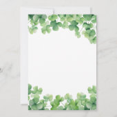 Glück 1 Kleeblatt 1. Geburtstag Einladung (Rückseite)