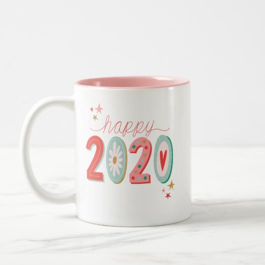 Glück 2020 Tasse für neue Jahre (Links)