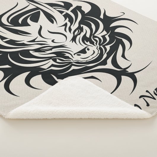 Glück 2024 Jahr des Schwarzen Drachen-Gesichts Sherpadecke (3/4)