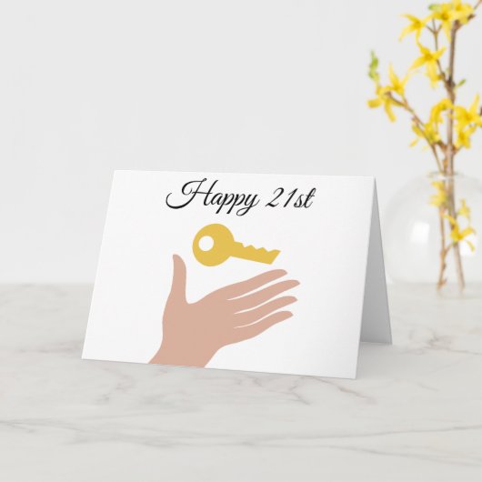 Glück 21. karte (Gelbe Blume)