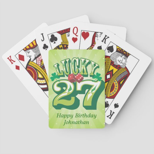 Glück 27 Custom Spielkarten (Rückseite)
