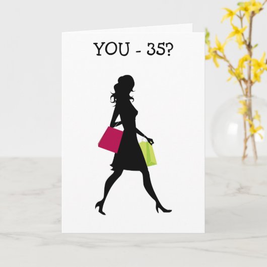 GLÜCK ***35. GEBURTSTAG*** KARTE (Gelbe Blume)