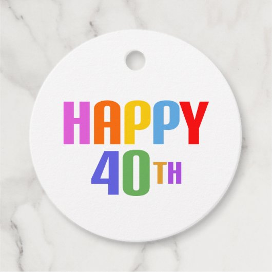 Glück 40. geschenkanhänger (Vorderseite)