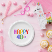 Glück 40. pappteller (Party)