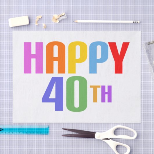 Glück 40. seidenpapier (Handwerk)