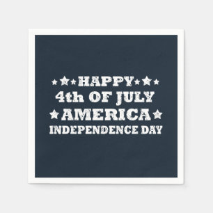 Glück 4. Juli Amerika Serviette