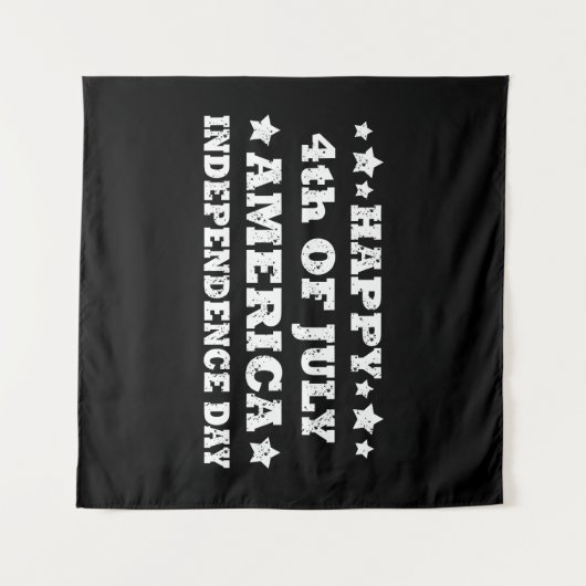 Glück 4. Juli Amerika Wandteppich (Vorderseite (Horizontal))